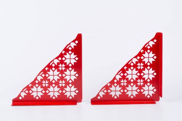 Кронштейн для полки снежинки красные (белые) 1.5 мм