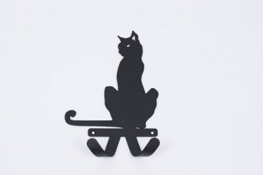 Крючок-подсумочник кошка черная