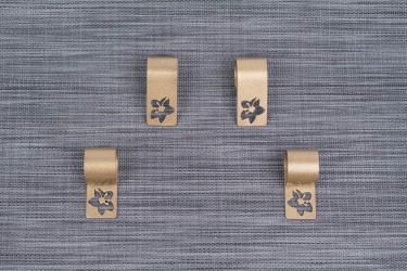 Комплект колец для салфеток цветок золото(4 шт. в наборе)